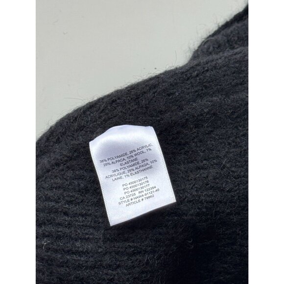 Aritzia AUXILIARY Black Polyamide Alpaca Wool Blend Knit Beanie Hat, One Size - Picture 9 of 11